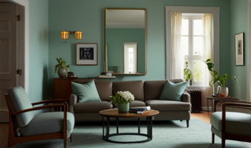 How can choosing one consistent neutral wall colour throughout a small home make it feel larger