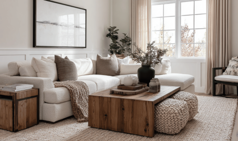 How can keeping a little empty space on shelves prevent your decor from looking overcrowded