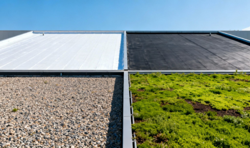Why is it important to notice if roof surface slopes gently towards drains instead of forming low spots